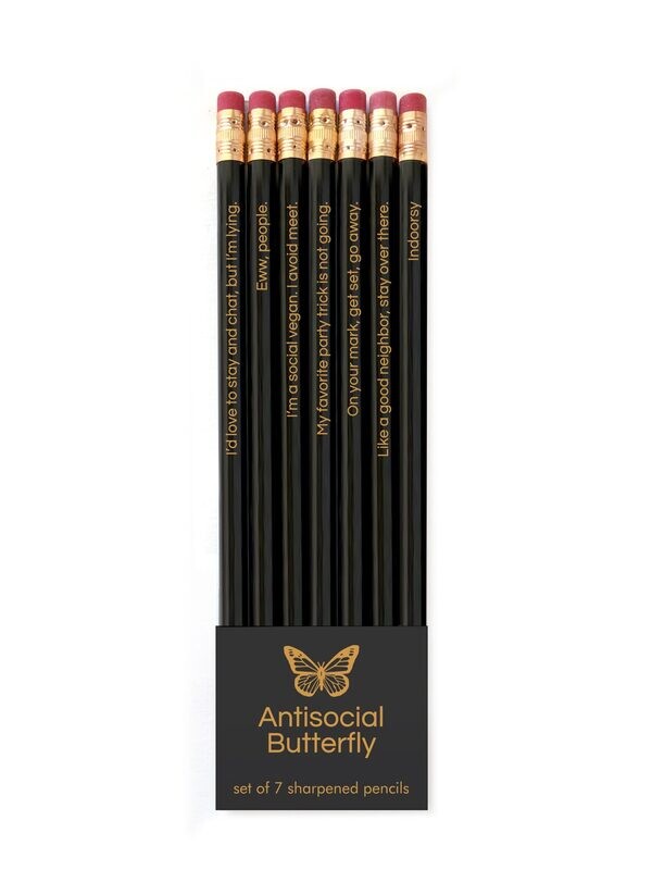 Snifty Antisocial Butterfly Pencils
