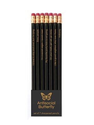 Snifty Antisocial Butterfly Pencils