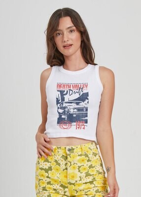 Girl Dangerous Death Valley Ribbed Crop Tank