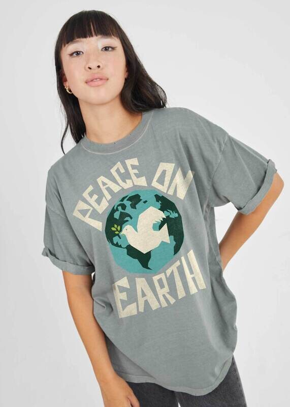 Girl Dangerous Peace on Earth Boyfriend Tee