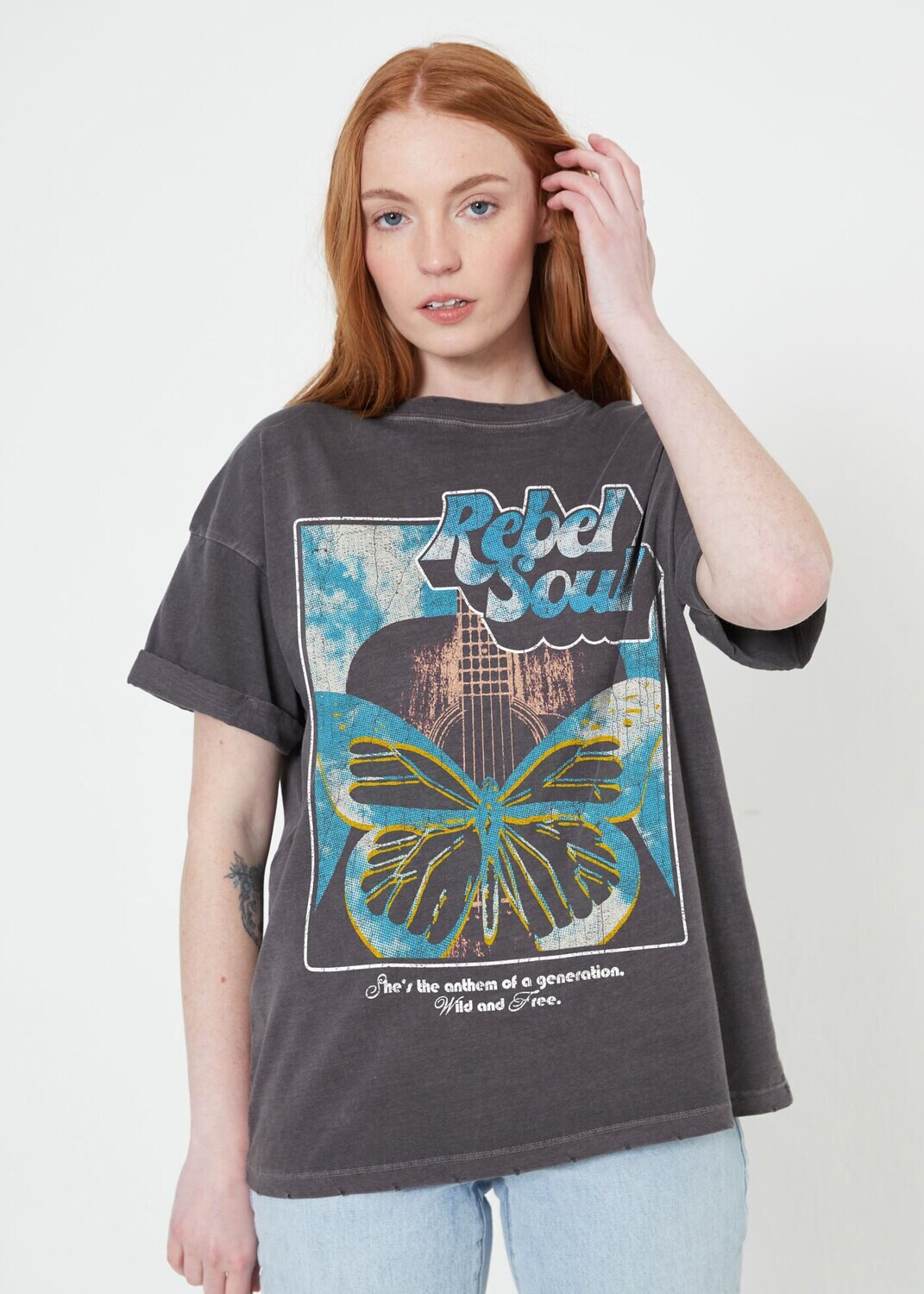 Girl Dangerous Rebel Soul Boyfriend Tee