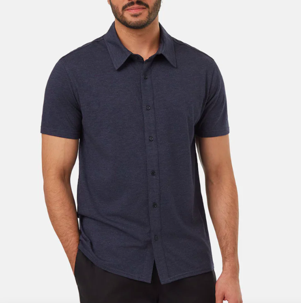 Ten Tree M TreeBlend Shortsleeve Shirt Midnight Blue
