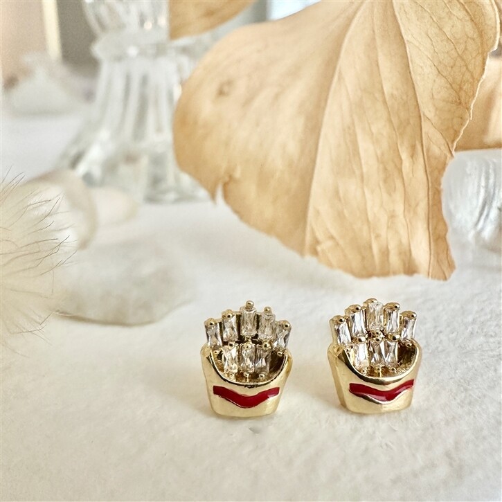 Pika &amp; Bear French Fry Gem Earrings