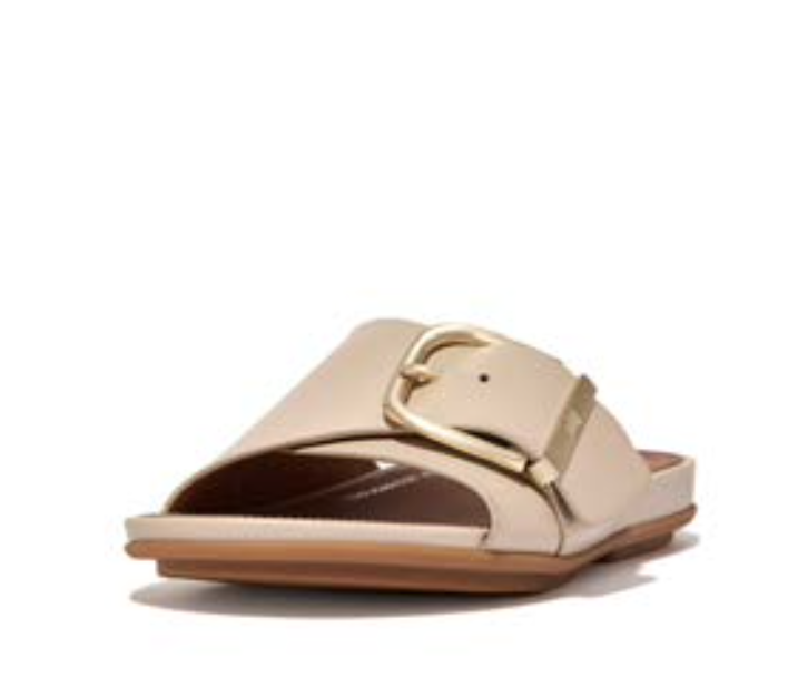 FitFlop Gracie Maxi Buckle Leather Slides