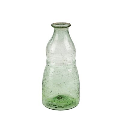 Indaba Recycled Glass Bottle Vase Green