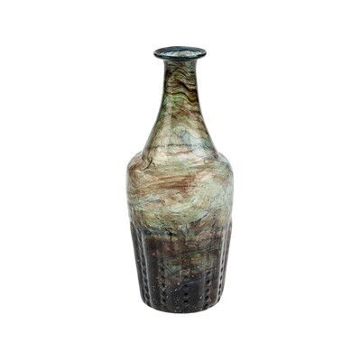 Indaba Recycled Glass Bottle Vase Smoke