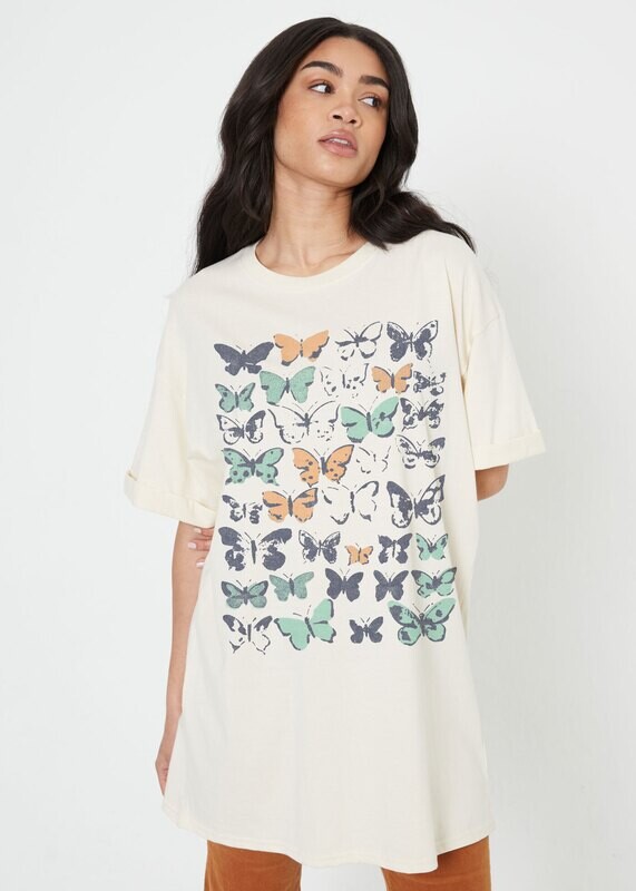 Girl Dangerous Butterfly Chart Tee Dress