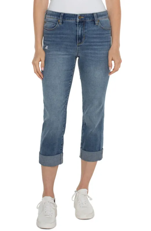 Liverpool Charlie Crop Wide Rolled Cuff Pactola