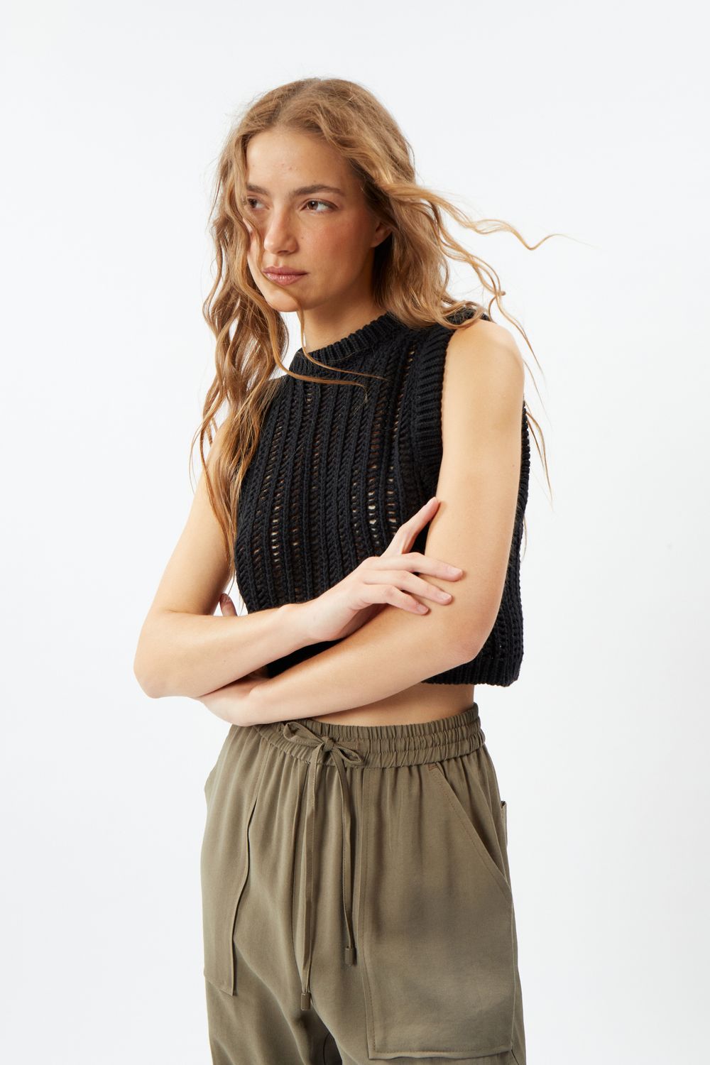 Deluc Boetti Black Knit Top