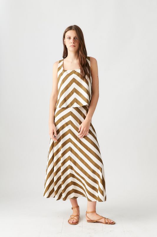 Deluc Derain Striped Skirt