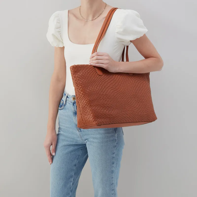 HOBO Bolder Tote Woven Wheat