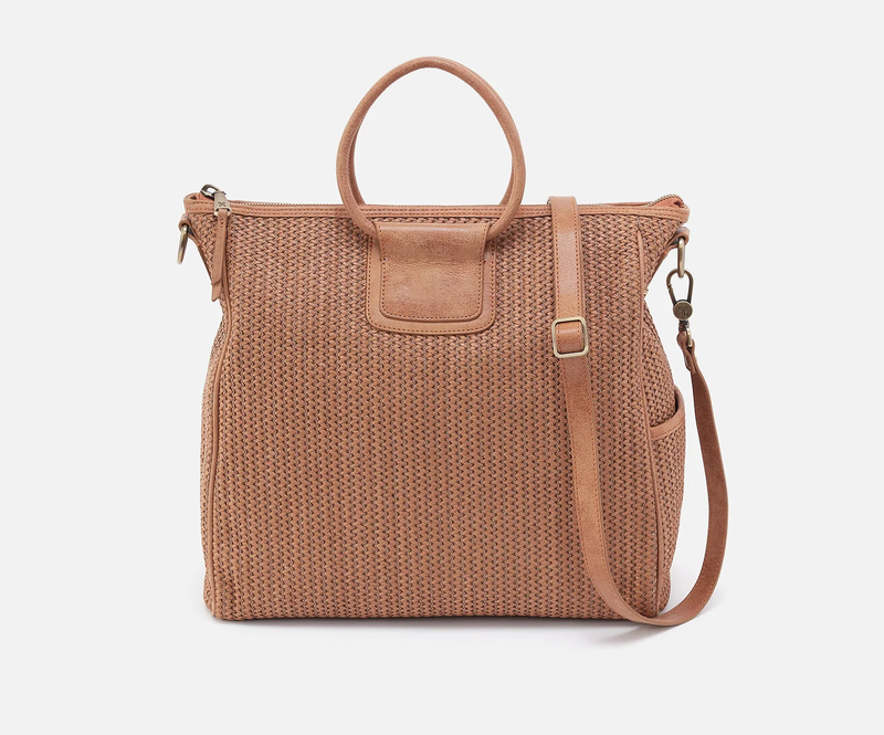 HOBO Sheila Large Satchel Raffia Sepia