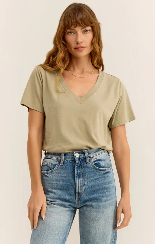 Z Supply Girlfriend V-Neck Tee Meadow