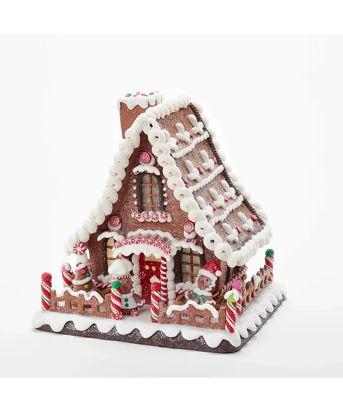 Kurt Adler Gingerbread Village Claydough Gingerbread House 10&quot;