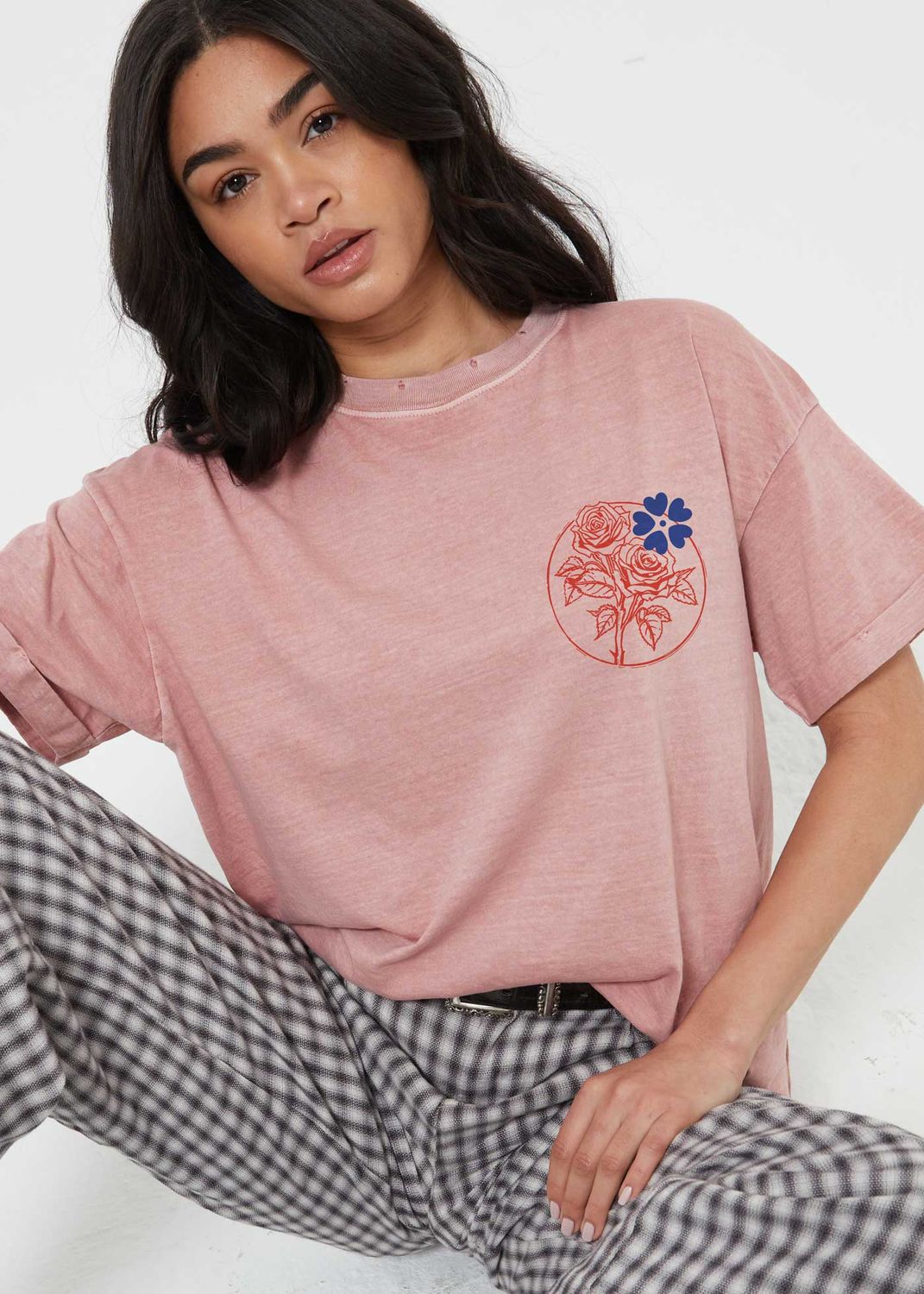 Girl Dangerous Love Thyself Boyfriend Tee Dusty Ro