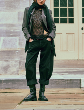 Free People Good Luck Mid Rise Barrel Soundwave