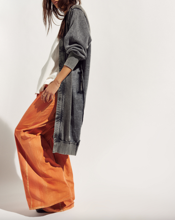 Free People Dreamy Blue Cardi Washed Black Free People Dreamy Blue Cardi Washed Black