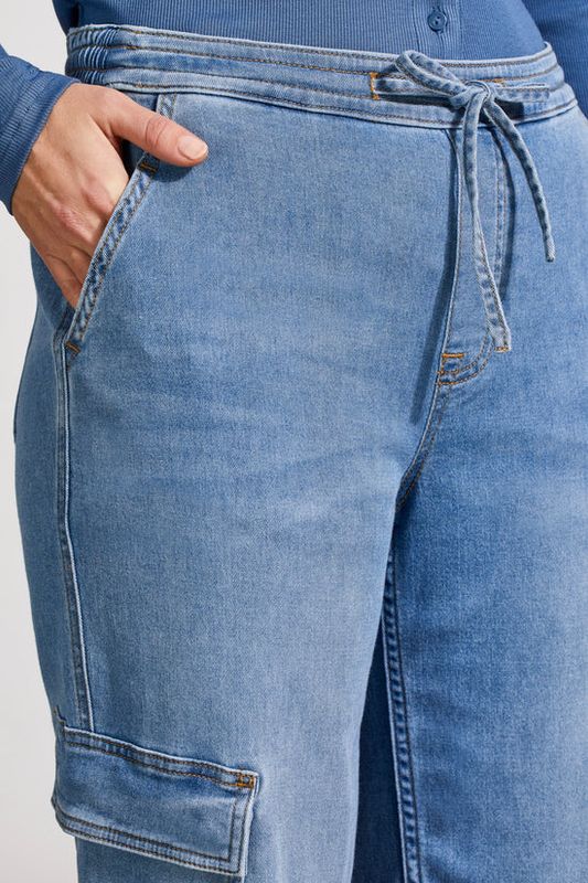 Tribal Audrey Jogger Wide Leg Cargo Sky Blue