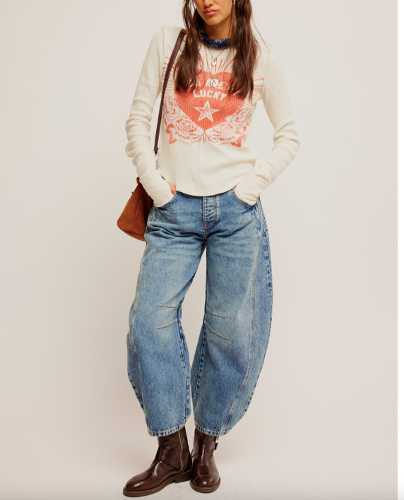 Free People Lucky Locket Tee Ivory