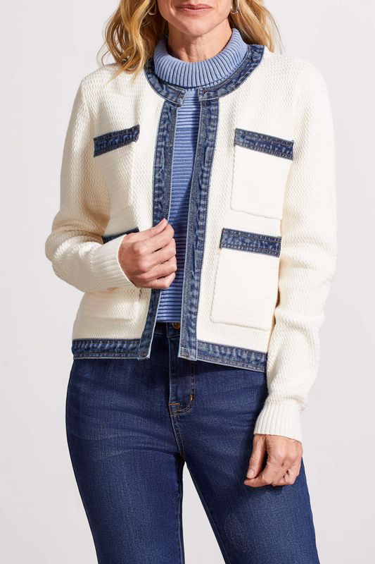 Tribal Fancy Sweater/Denim Jacket