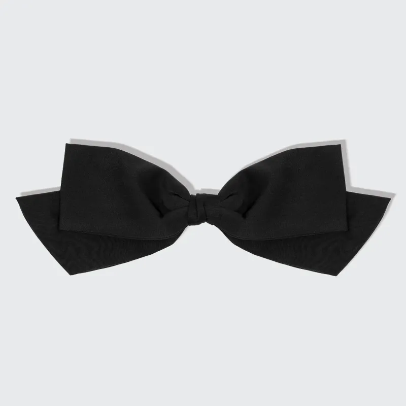 Kitsch Recycled Fabric Bow Hair Clip Black