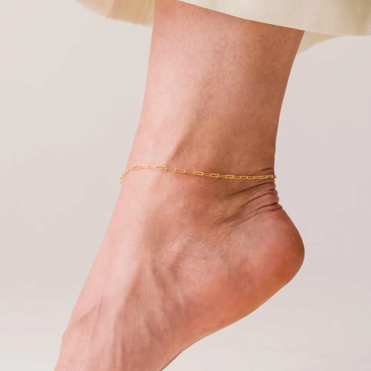 Lover&#39;s Tempo Paperclip Chain Gold Filled Anklet