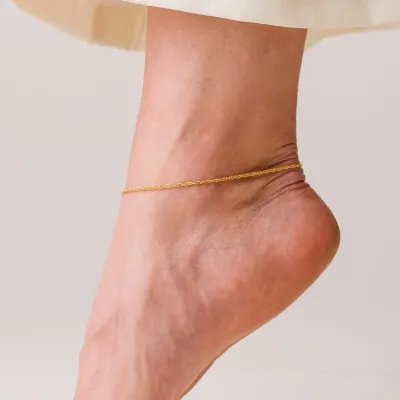 Lover&#39;s Tempo Singapore Chain Gold Filled Anklet