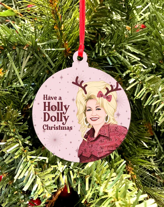 Versatile Coasters Ornament Holly Dolly Xmas