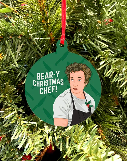 Versatile Coasters Ornaments Bear-y Xmas Chef