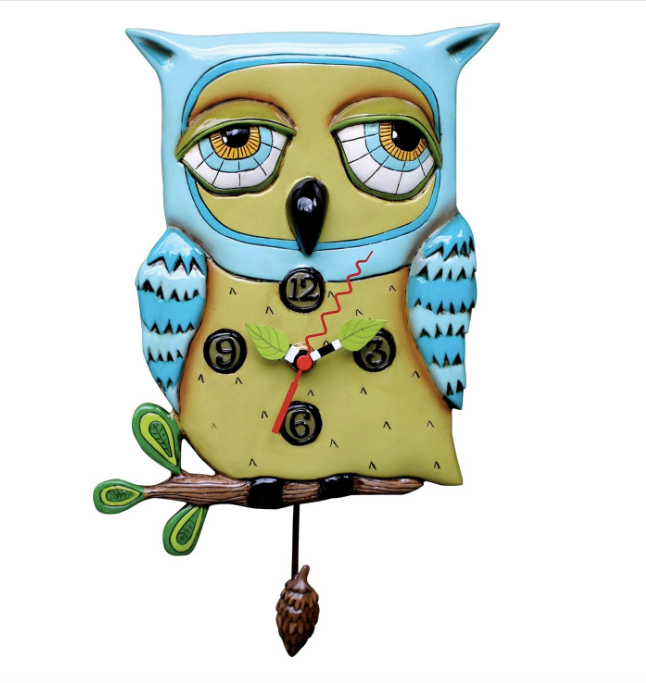 Allen Old Blue Owl Clock