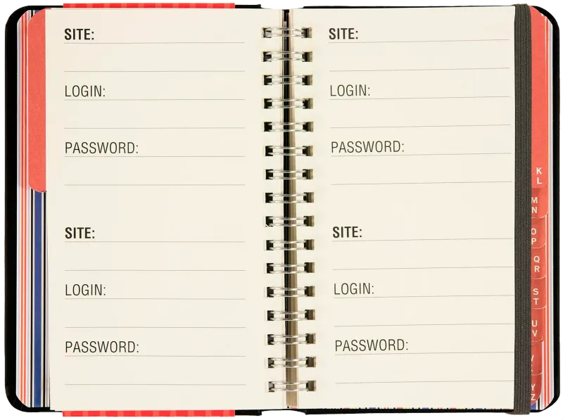 Peter Pauper Internet Log Book LARGE PRINT