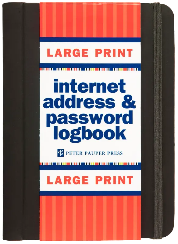 Peter Pauper Address &amp; Password Book LARGE PRINT