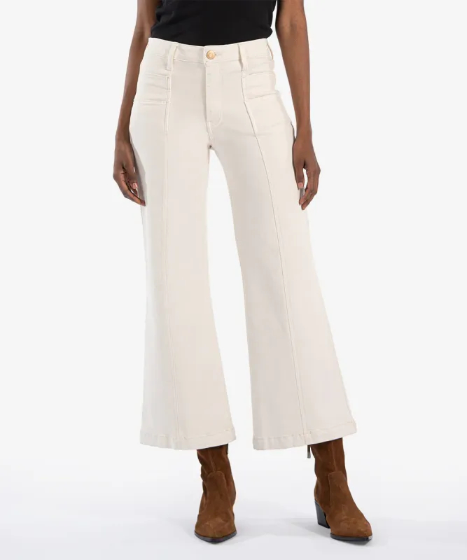 Kut From The Kloth Meg Wide Leg Double Front Ecru