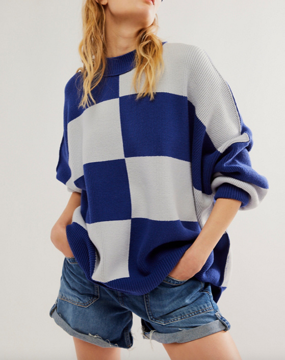 Free People Checker Easy Street Tunic Blueprint Combo