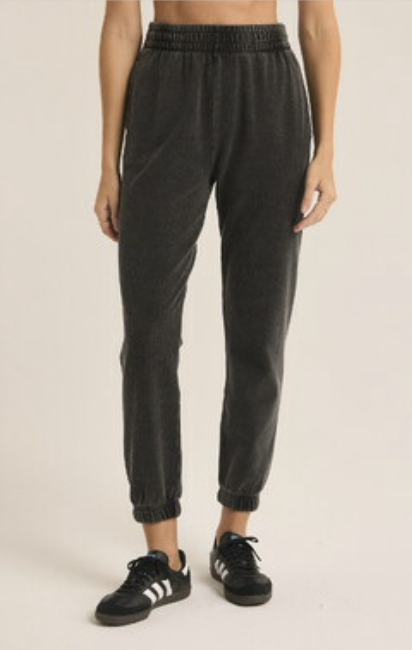 Z Supply Knit Denim Slim Jogger, Color: Vintage Black, Size: Large