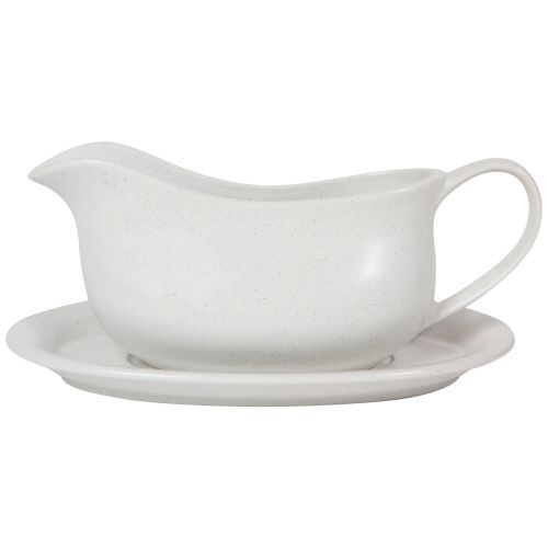 Danica White Gravy Boat with Saucer