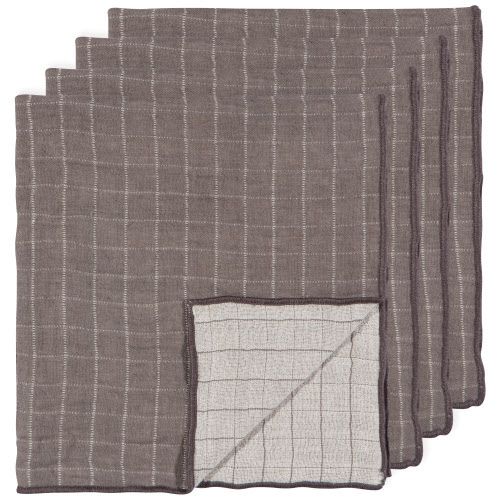 Danica Double Weave Shadow Napkin Set/4