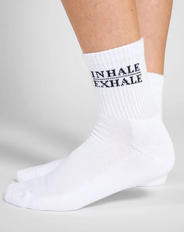 Brunette the Label Inhale Exhale Sock White/Black