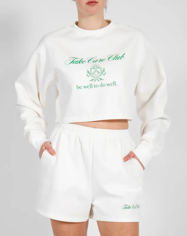 Brunette the Label Take Care Club Boxy Crew Coconut Cream