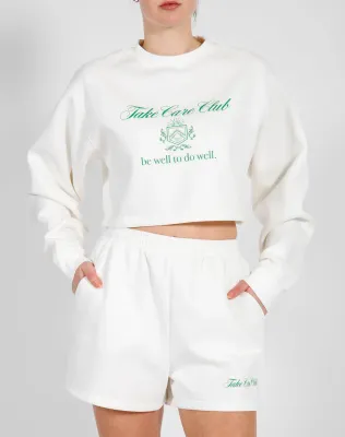 Brunette the Label Take Care Club Boxy Crew Coconut