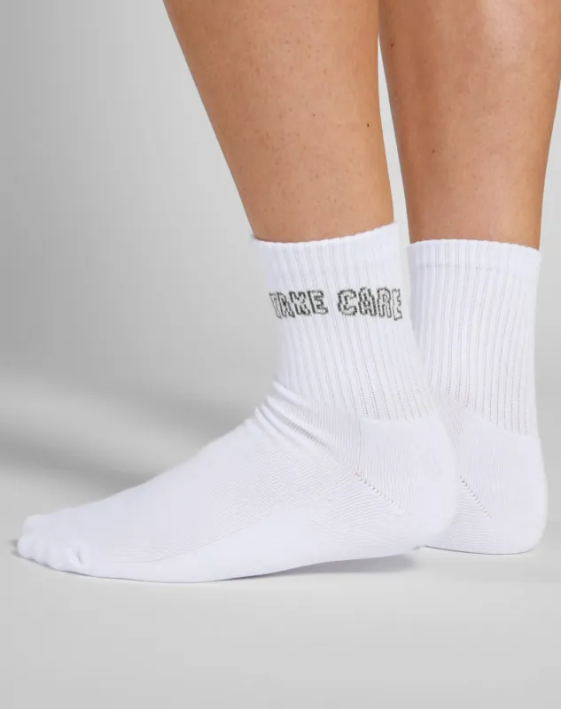 Brunette the Label Take Care Sock White/Black