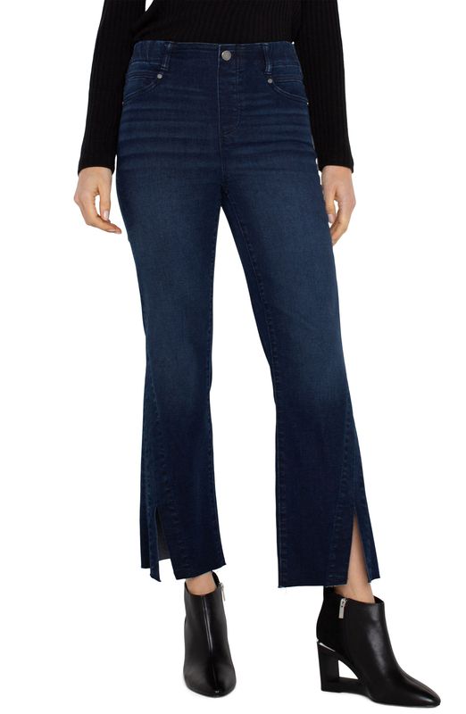 Liverpool Gia Glider Crop Flare Twisted Seam Banning