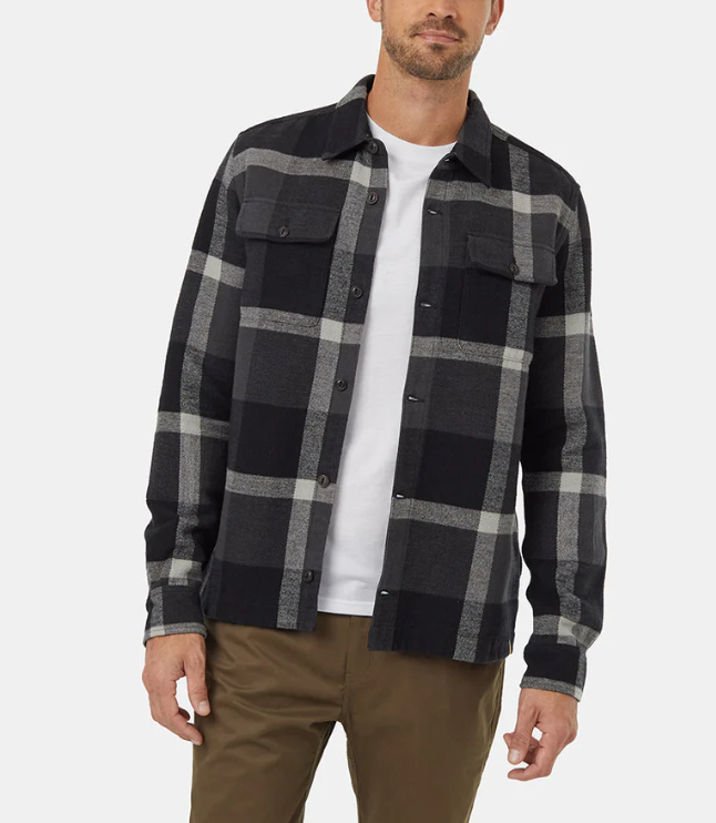 Ten Tree M Heavy Weight Flannel Jacket Meteorite Black/Cabin Plaid