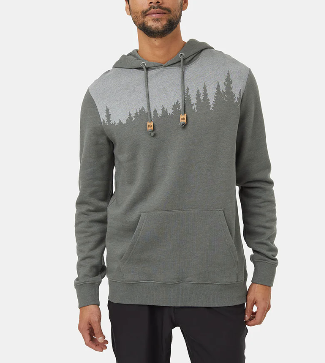 Ten Tree M Juniper Hoodie Mineral Heather/White