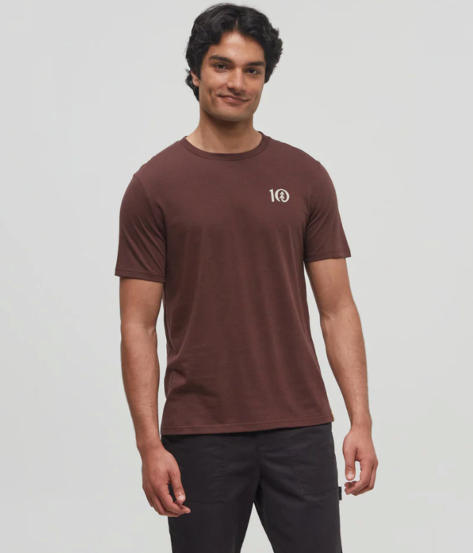 Ten Tree M TreeBlend Logo T-Shirt Deep Mahogany
