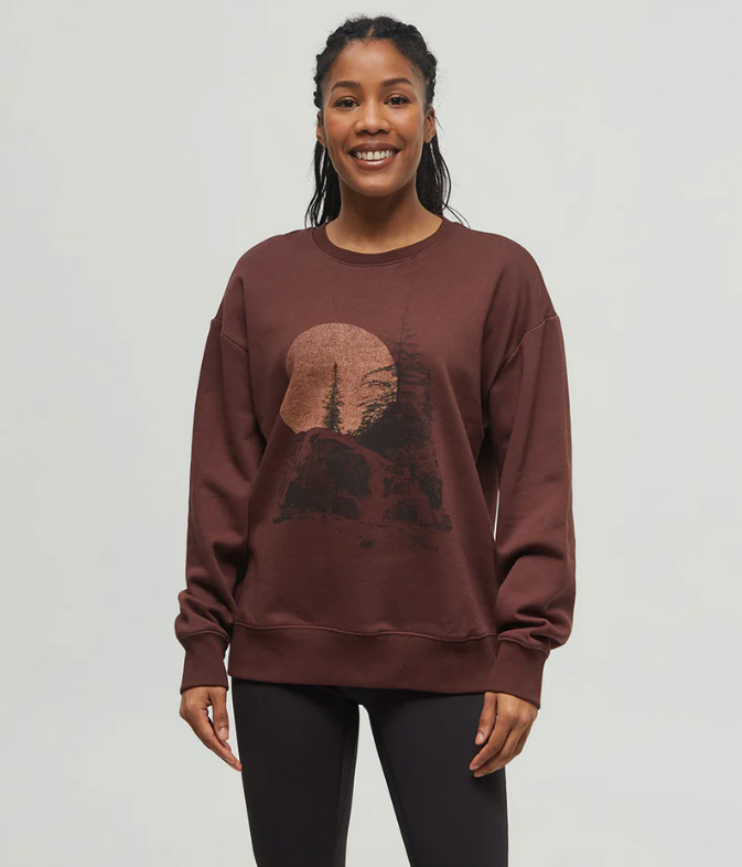 Ten Tree W Backcountry Crew Deep Mahogany Ten Tree W Backcountry Crew Deep Mahogany