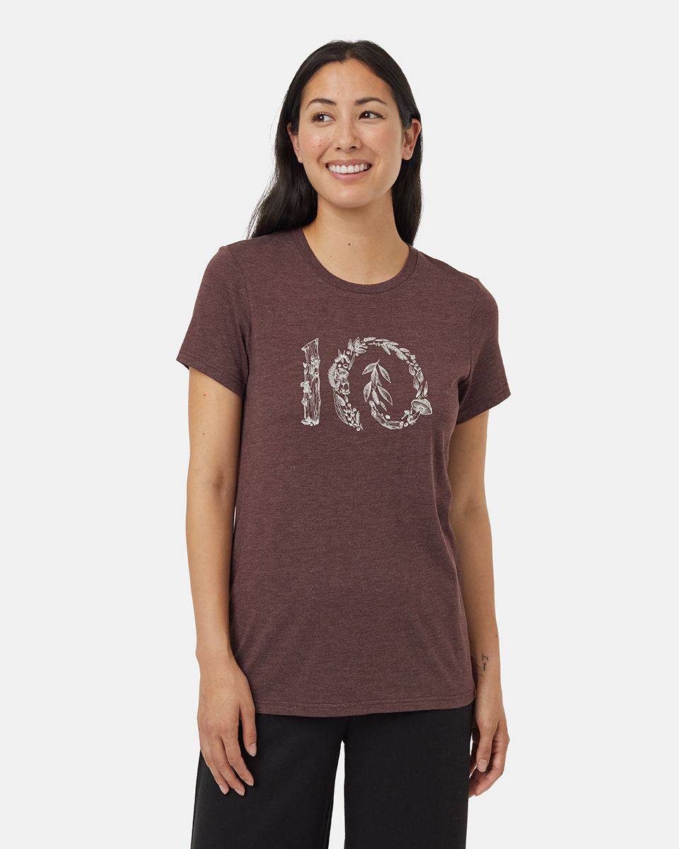 Ten Tree W Forage Ten T-Shirt Deep Mahogany