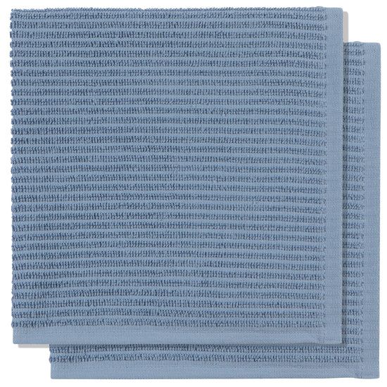 Danica Ripple Dishcloth Slate Blue Set/2