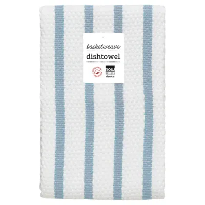 Danica Basketweave Dishtowel Slate Blue