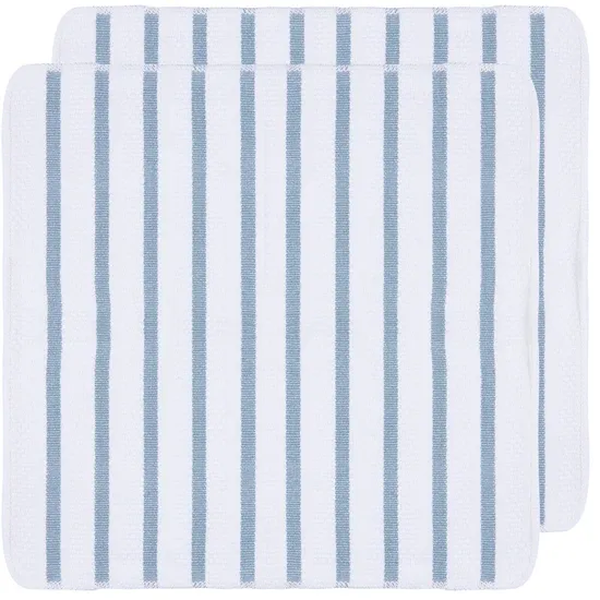 Danica Basketweave Dishcloth Slate Blue Set/2